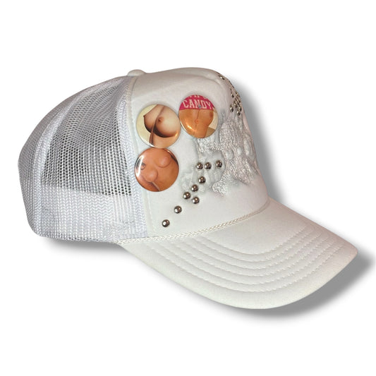 Catholic Snuff Film Studded Trucker Hat